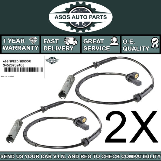 2X FRONT ABS SPEED SENSOR Fits BMW 1 3 SERIES 34526762465