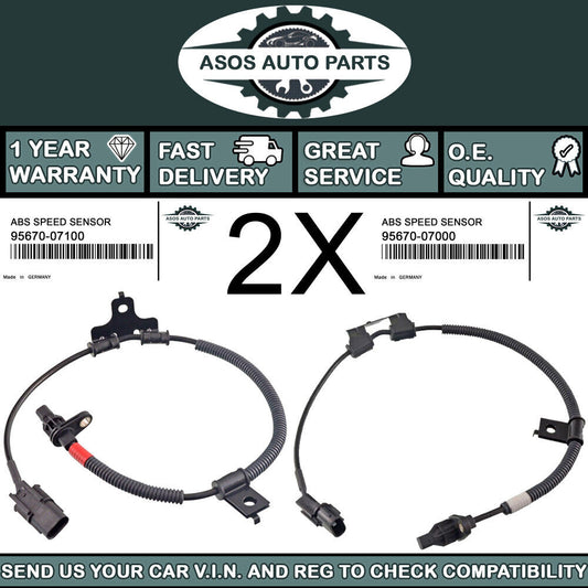 2X FRONT ABS SPEED SENSOR Fits KIA PICANTO I SA 1.0 1.1 EX CRDi