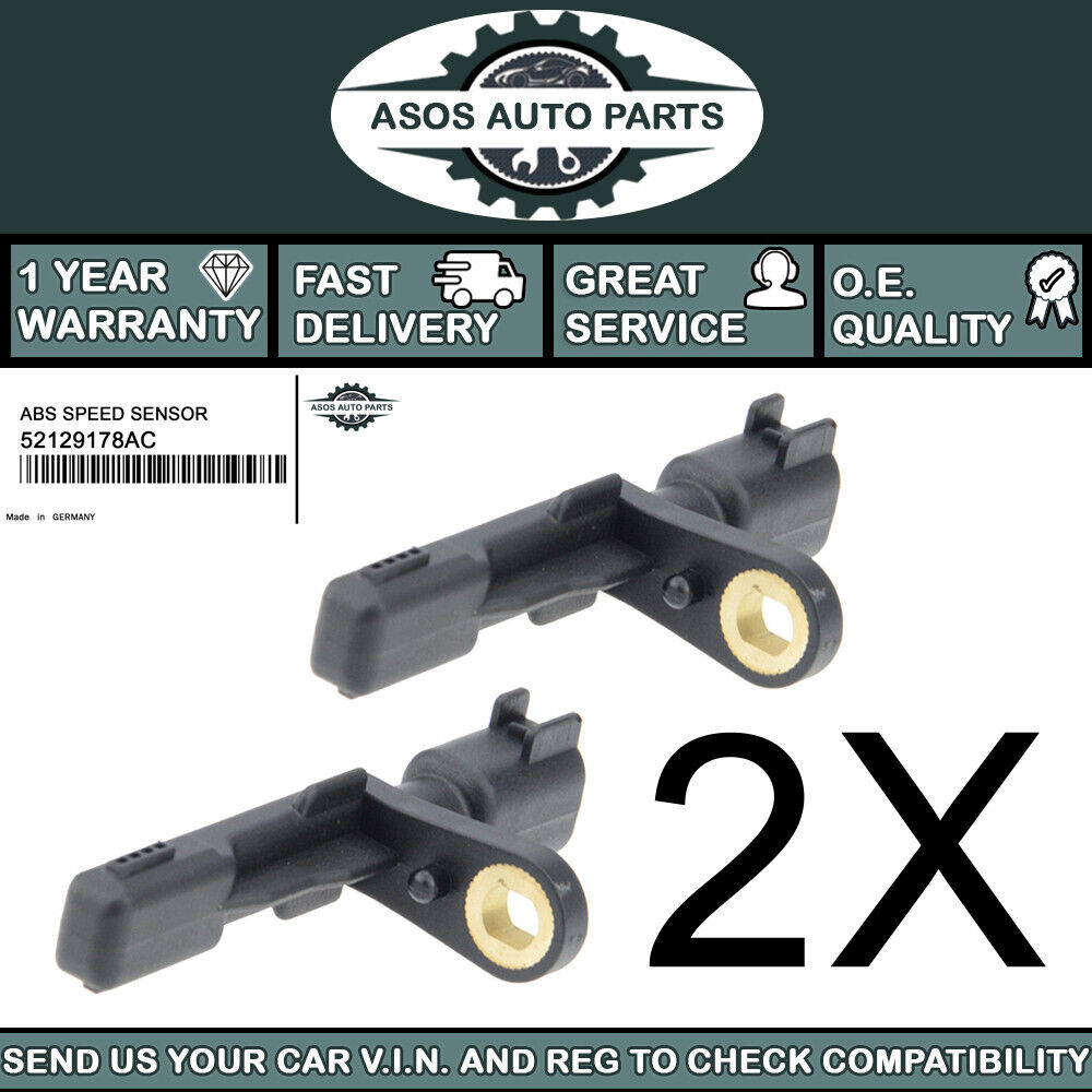 2X REAR ABS SPEED SENSOR Fits JEEP CHEROKEE KJ 2.4 2.5 2.8 3.7 4X4 52129178AC