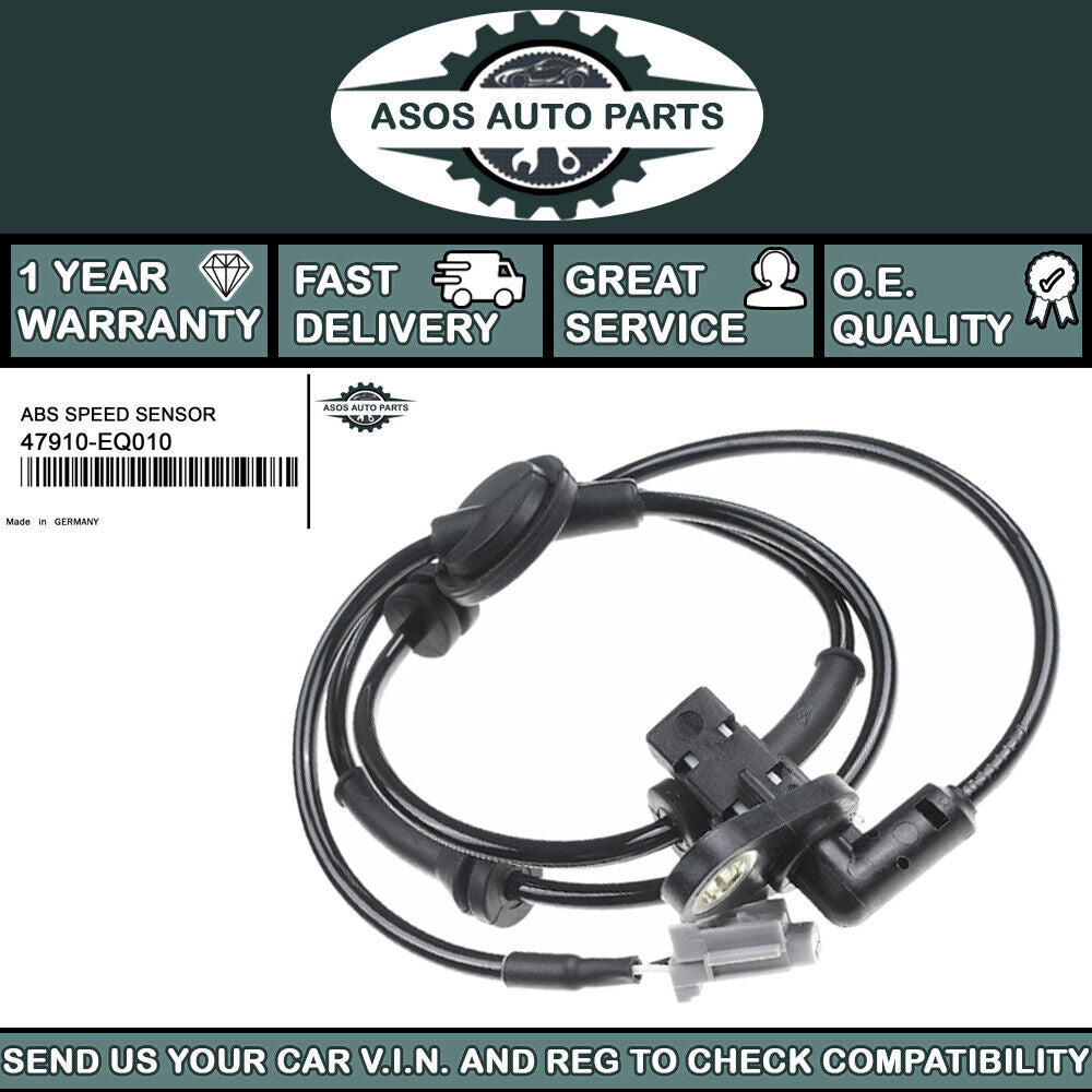 FRONT RIGHT ABS SPEED SENSOR Fits NISSAN X-TRAIL I T30 4X4 47910-EQ010