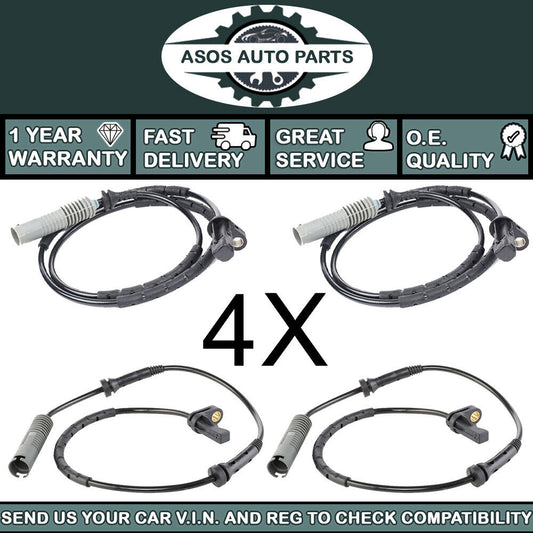 4X ABS SPEED SENSOR Fits BMW 1 3 SERIES 34526762465 34526762466
