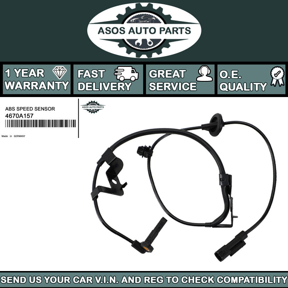 REAR LEFT ABS SPEED SENSOR Fits MITSUBISHI LANCER OUTLANDER PAJERO 4670A157