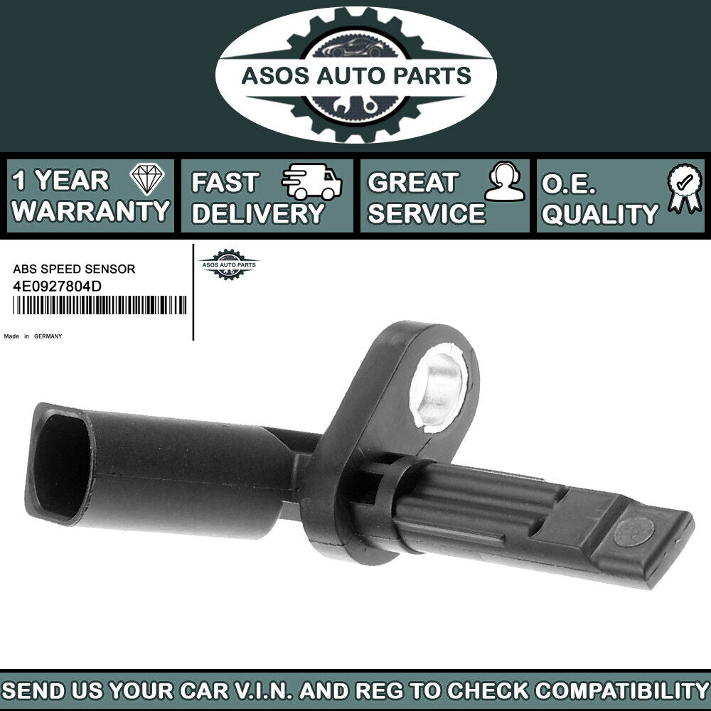 REAR LEFT ABS SPEED SENSOR Fits AUDI A4 A5 A6 A7 A8 Q5 R8 VW PHAETON 4E0927804