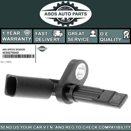 REAR LEFT ABS SPEED SENSOR Fits AUDI A4 A5 A6 A7 A8 Q5 R8 VW PHAETON 4E0927804