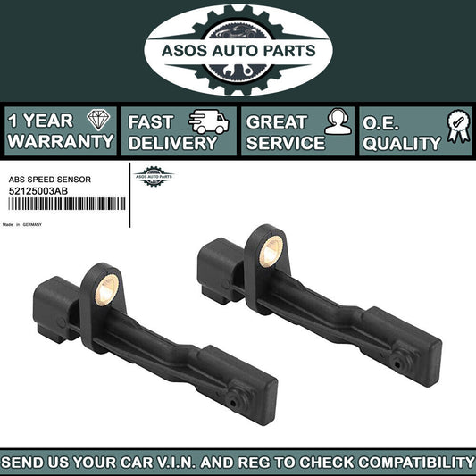 2X REAR ABS SPEED SENSOR Fits DODGE JEEP 52125003AB