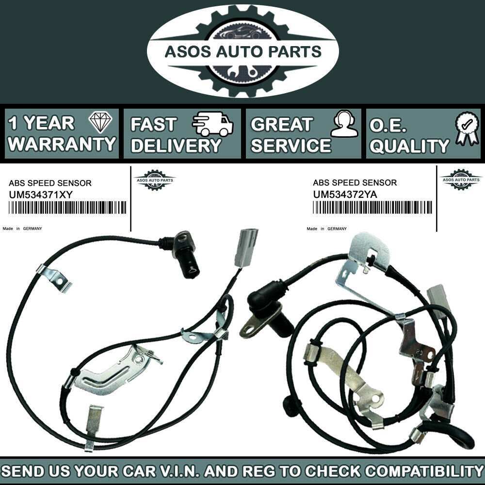 2X REAR ABS SPEED SENSOR Fits FORD RANGER ET 2.5 3.0 TDCI UM534371XY UM534372YA