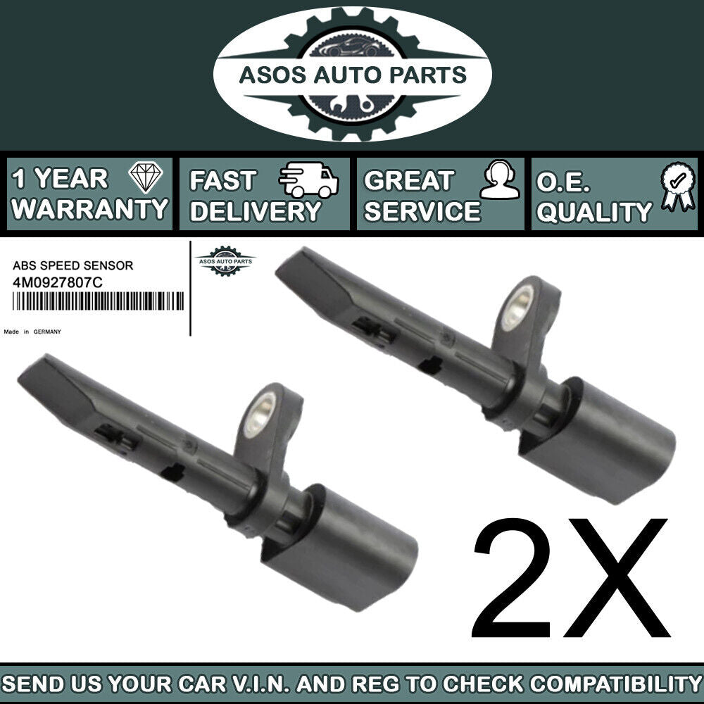 2X REAR ABS SPEED SENSOR Fits AUDI E-TRON Q5 Q7 Q8 4M0927807C