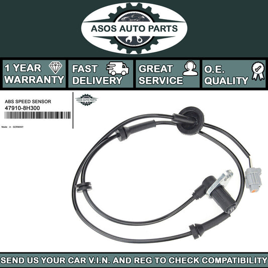 FRONT RIGHT ABS SPEED SENSOR Fits NISSAN X-TRAIL T30 2.0 2.2 2.5 47910-8H300