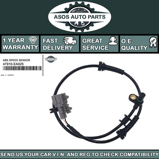 FRONT ABS SPEED SENSOR Fits NISSAN NP300 NAVARA PATHFINDER 2.5 dCi 47910-EA025