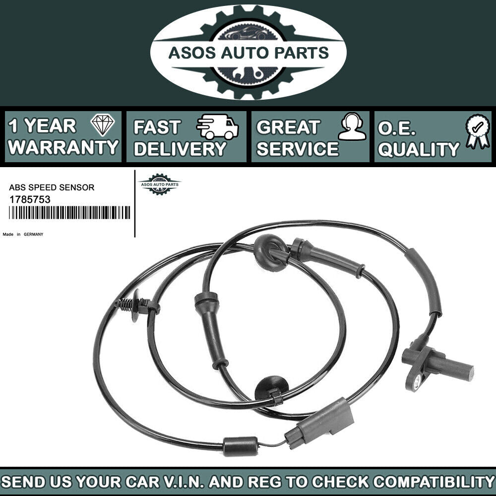 FRONT ABS SPEED SENSOR Fits FORD TRANSIT VAN BUS 2.2 2.3 2.4 3.2 1785753