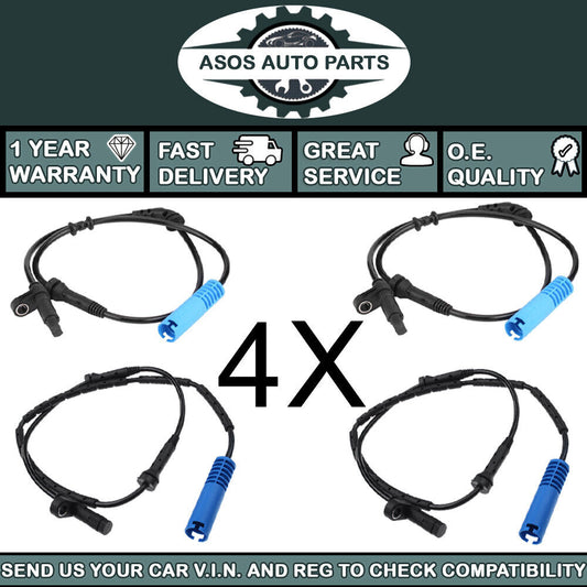 4X ABS SPEED SENSOR Fits MINI R50 R52 R53 COOPER ONE 34526756384 34526756385