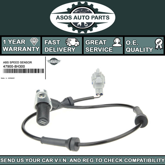 REAR RIGHT ABS SPEED SENSOR Fits NISSAN X-TRAIL T30 2.0 2.2 2.5 47900-8H300