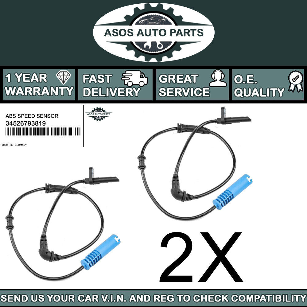 2X FRONT ABS SPEED SENSOR Fits MINI R56 R55 R57 R58 R59 1.4 1.6 2.0 34526793819