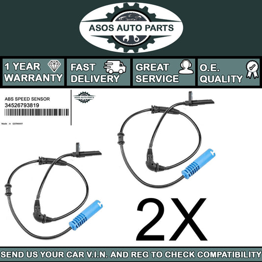 2X FRONT ABS SPEED SENSOR Fits MINI R56 R55 R57 R58 R59 1.4 1.6 2.0 34526793819
