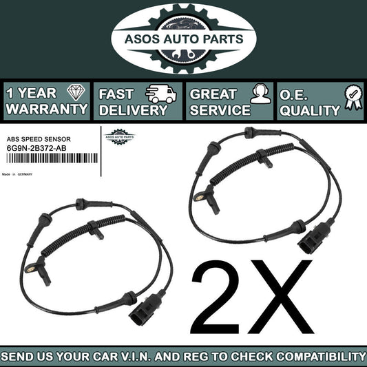 2X FRONT ABS SPEED SENSOR Fits LAND ROVER FREELANDER 2 L359 6G9N-2B372-AB