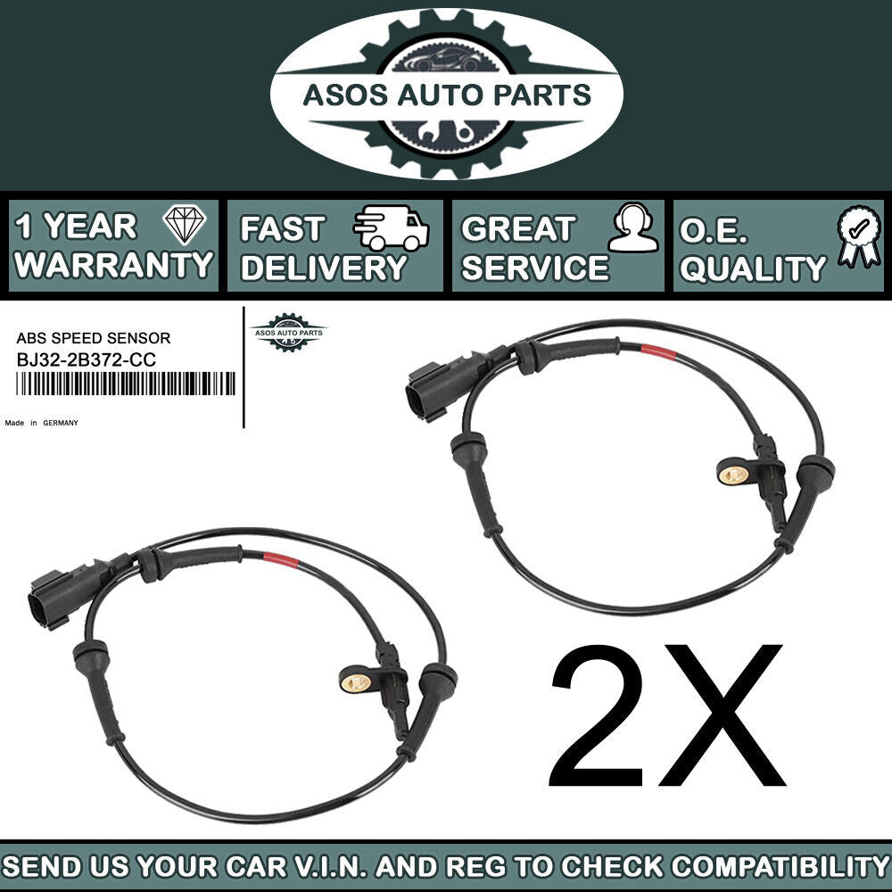 2X REAR ABS SPEED SENSOR Fits LAND ROVER RANGER ROVER EVOQUE CONVERTIBLE L538