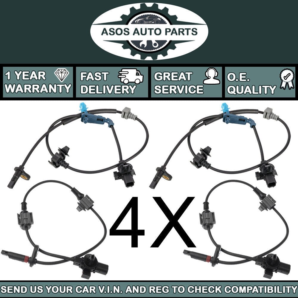 4X ABS SPEED SENSOR Fits HONDA CR-V MK III RE 2.0 2.2 2.4