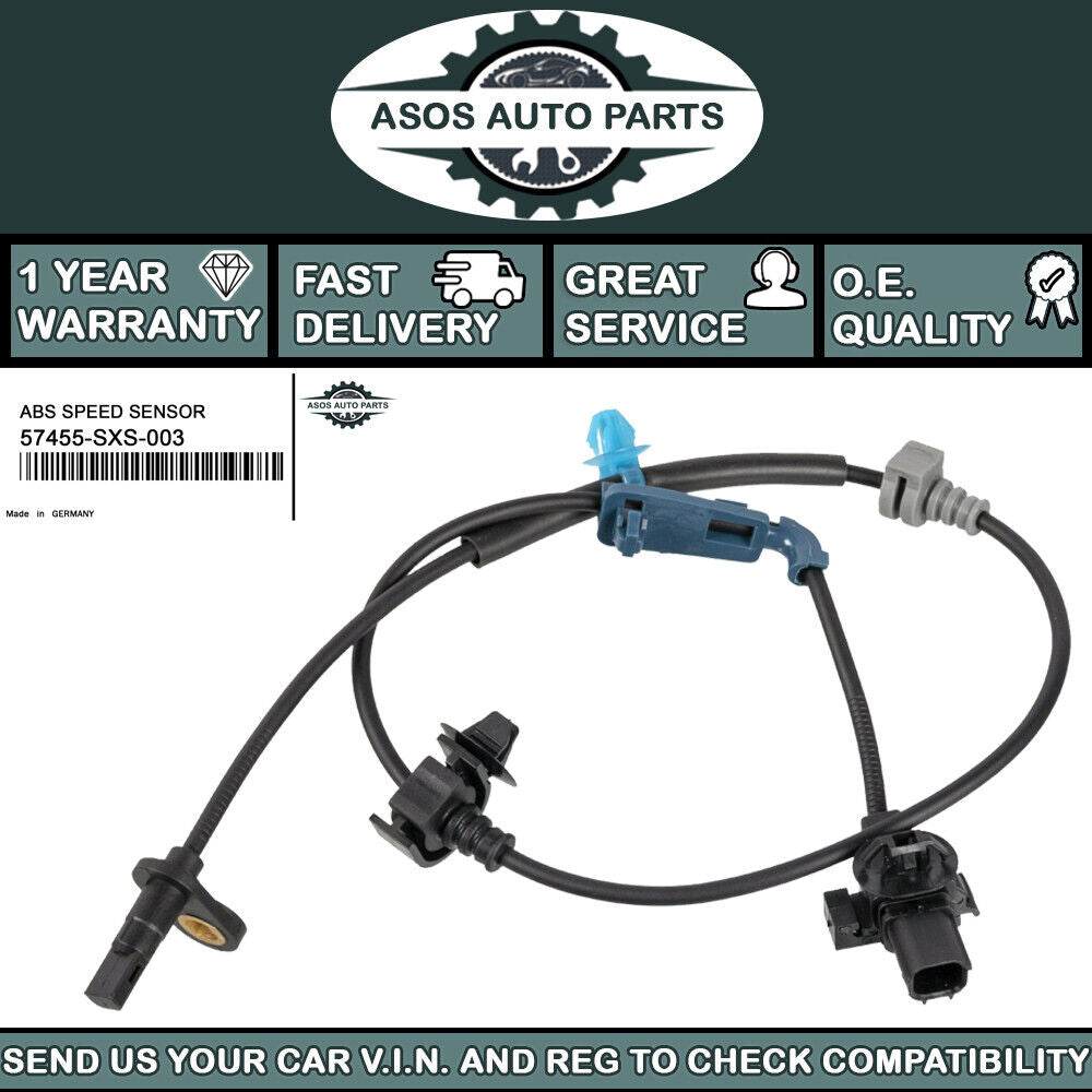 FRONT LEFT ABS SPEED SENSOR Fits HONDA CR-V MK III RE 2.0 2.2 2.4 57455-SXS-003