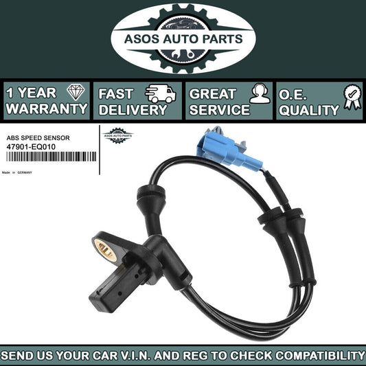 REAR LEFT ABS SPEED SENSOR Fits NISSAN X-TRAIL I T30 4X4 47901-EQ010