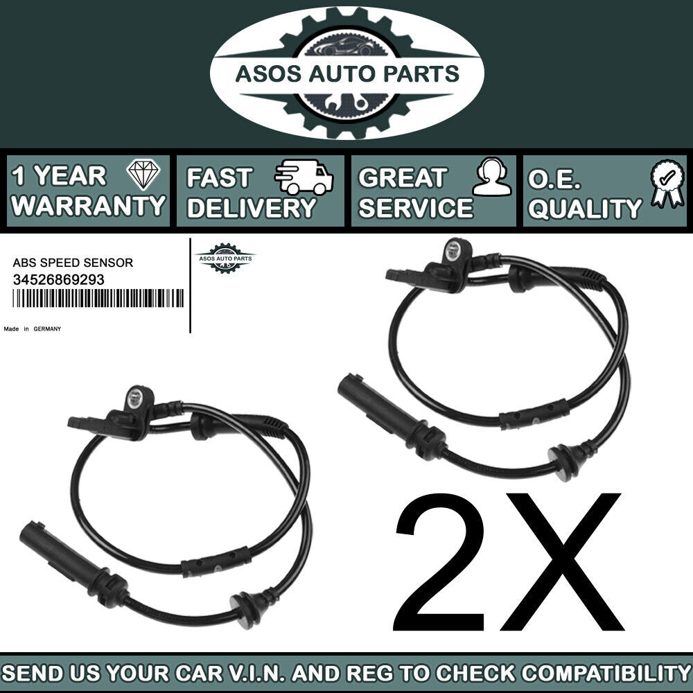 2X REAR ABS SPEED SENSOR Fits BMW X3 X4 F25 F26 sDrive xDRIVE 34526869293