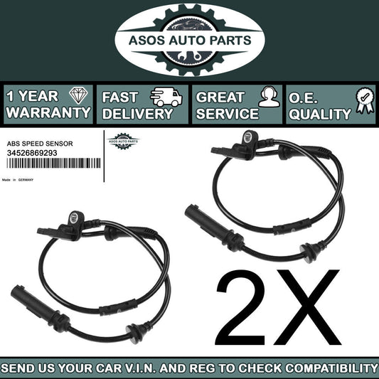 2X REAR ABS SPEED SENSOR Fits BMW X3 X4 F25 F26 sDrive xDRIVE 34526869293